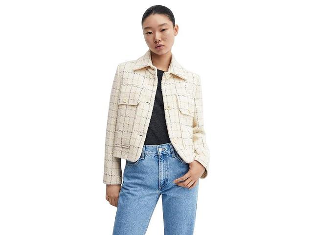 MANGO Burdeos Jacket (Ecru) Women's Jacket Product Image