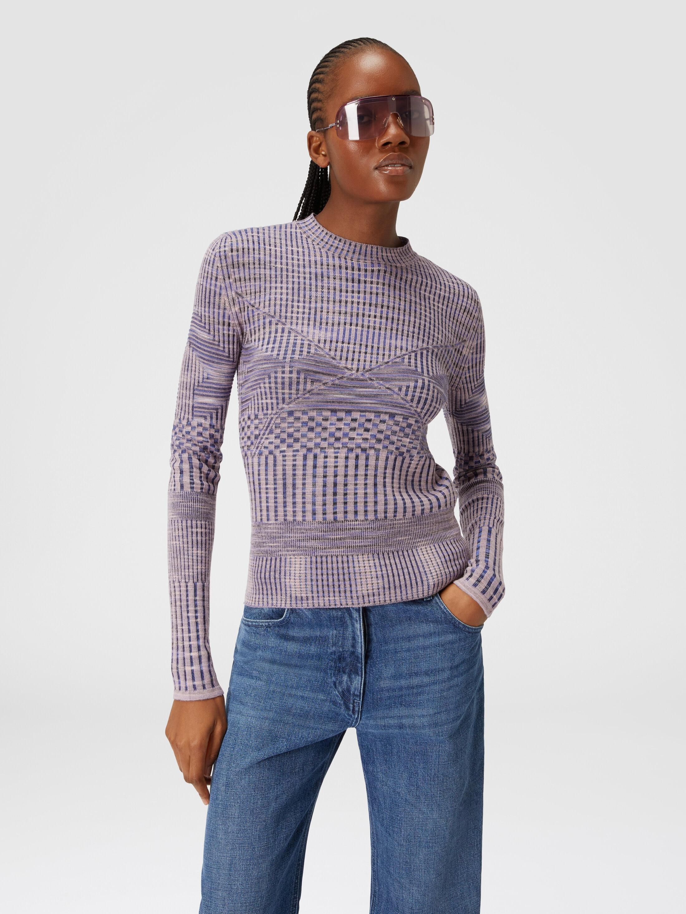 Slub wool knit crewneck pullover Product Image