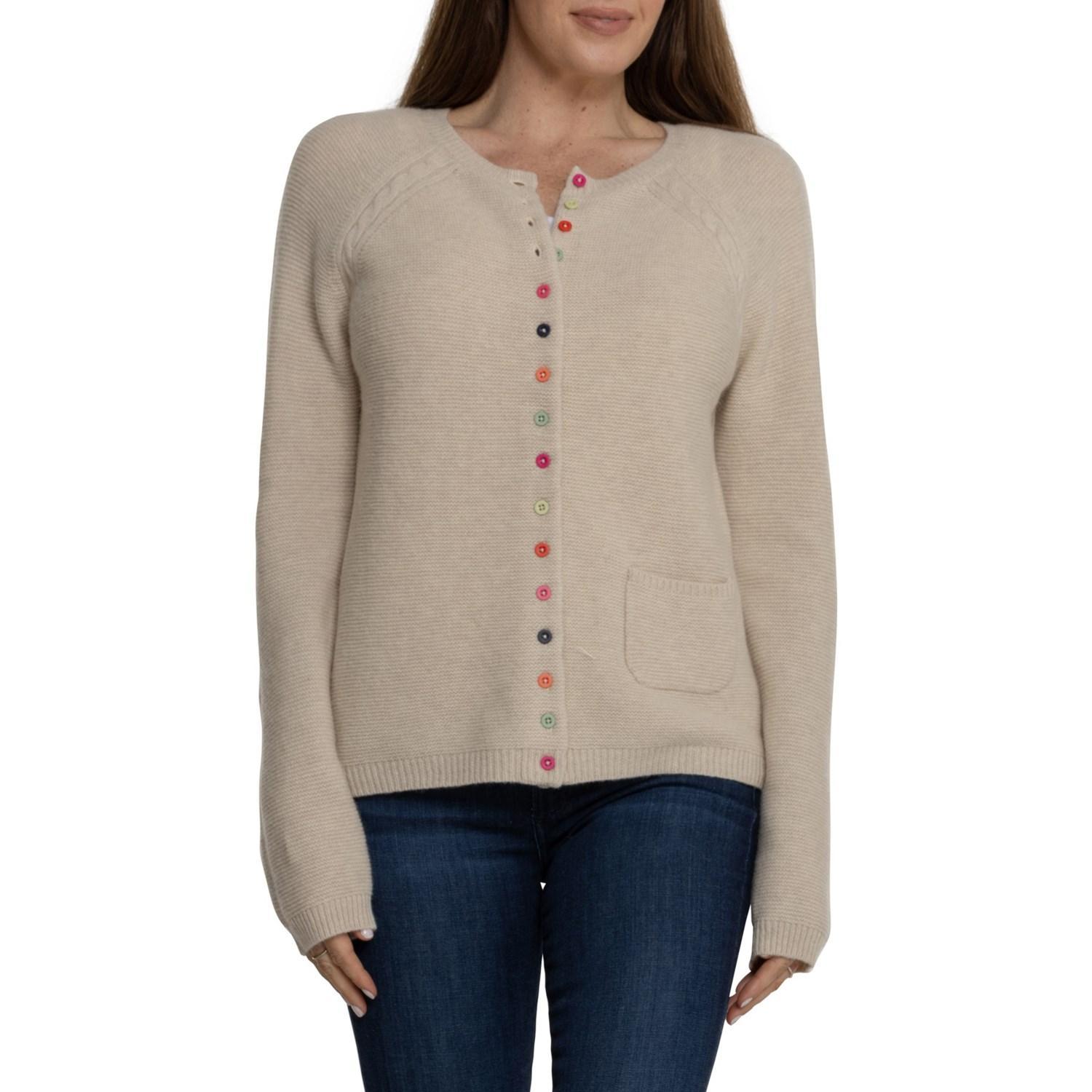 Tabitha Webb Cable Links Raglan Cardigan Sweater -Lambswool Product Image