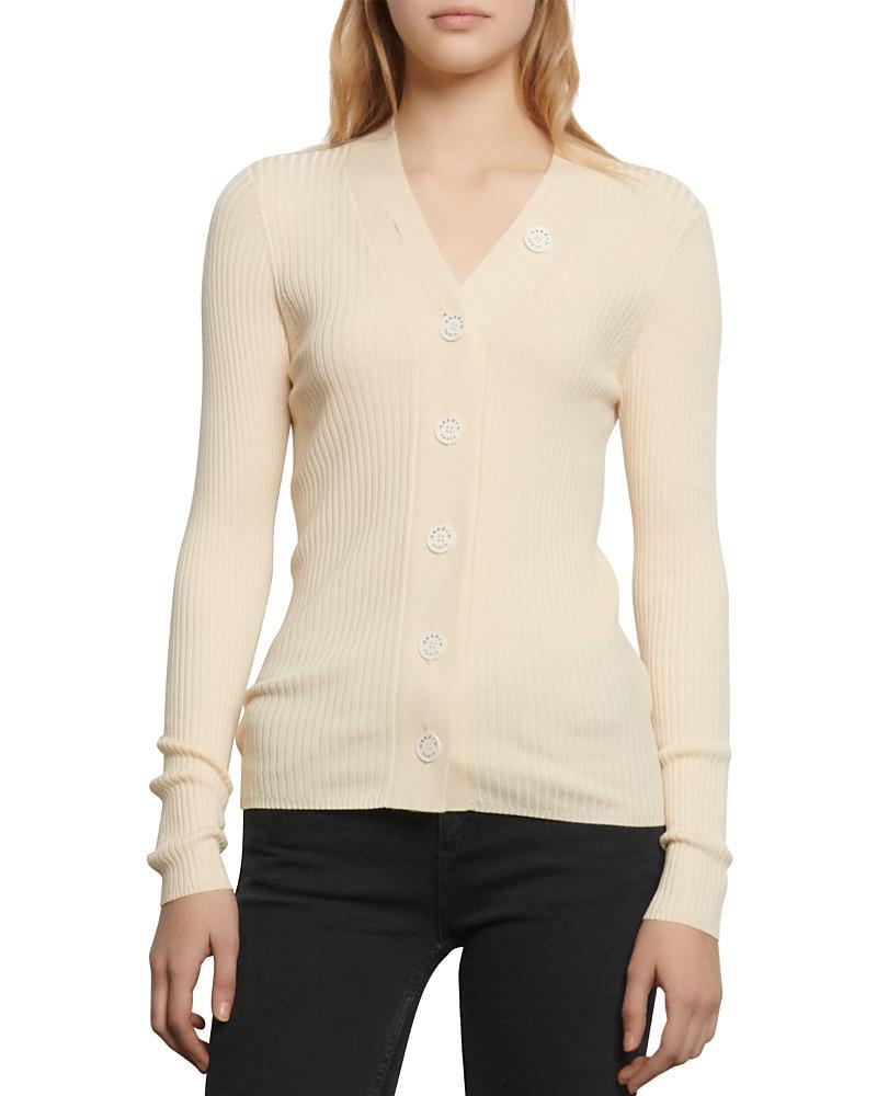 Womens Ribbed Cardigan Product Image