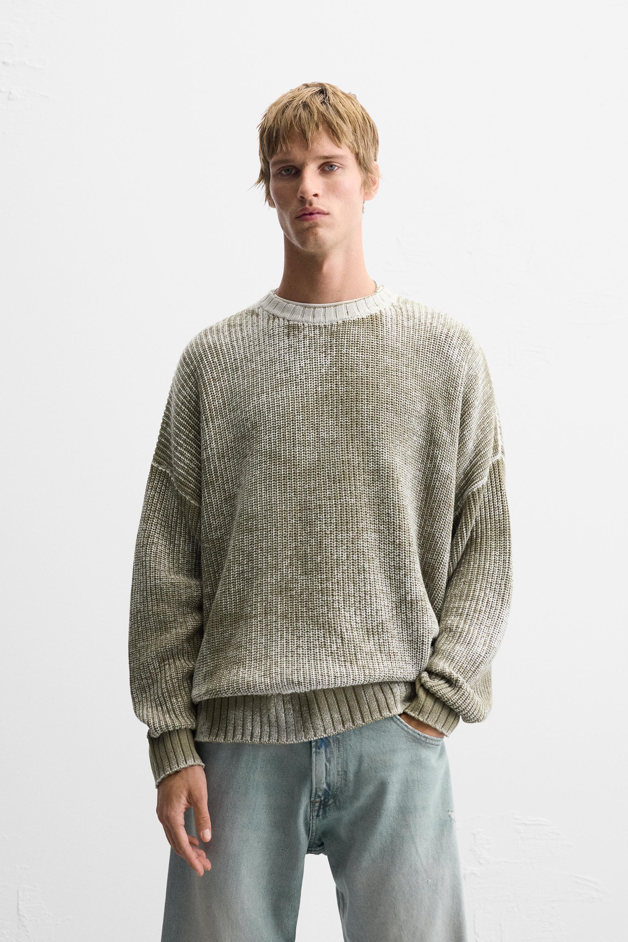 WASHED ZIPPERED SWEATER Product Image