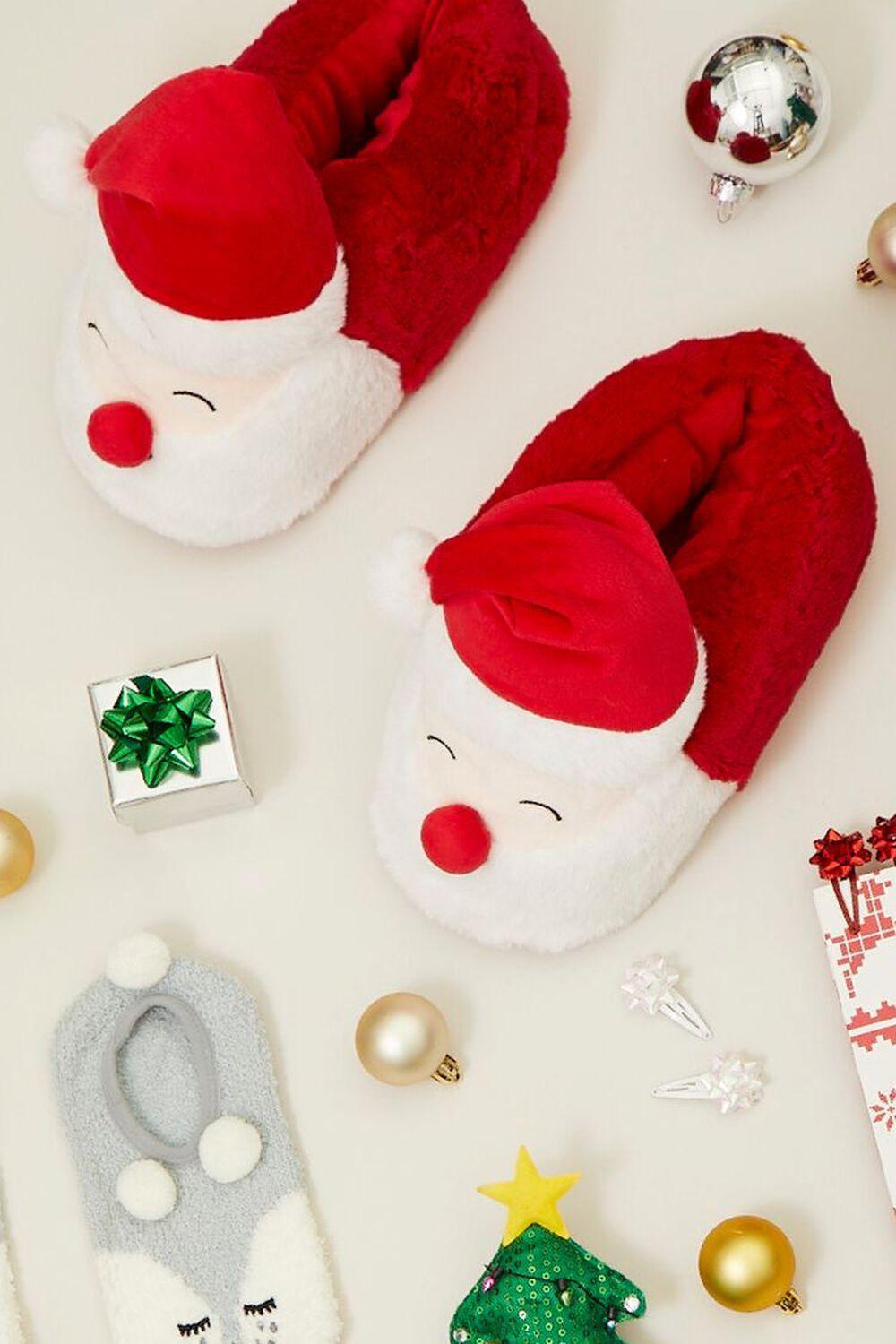 Plush Santa Indoor Slippers | Forever 21 Product Image