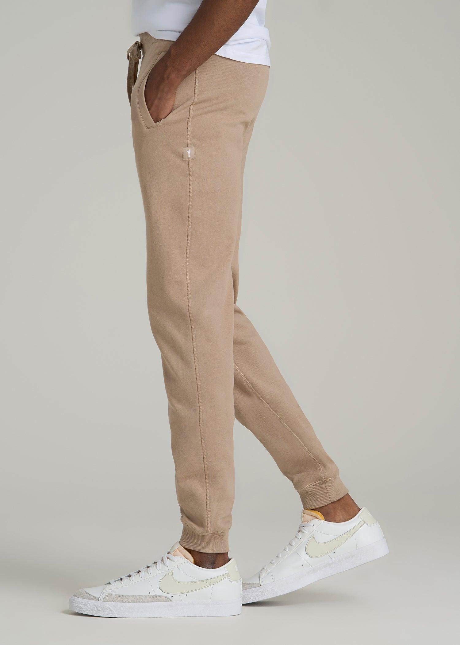 Wearever 2.0 French Terry Joggers for Tall Men in Light Camel Product Image