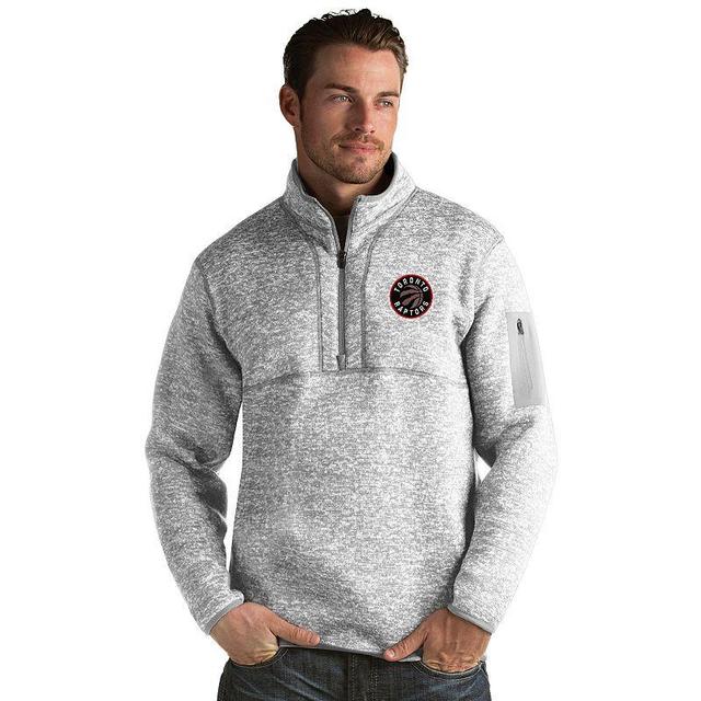 Mens Antigua Brooklyn Nets Fortune Pullover Light Gray Grey Product Image