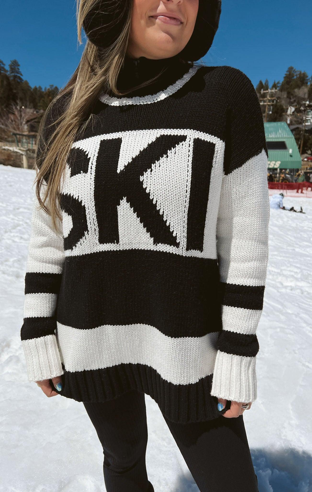 Ski in Sweater ~ Ski Knit Black Product Image