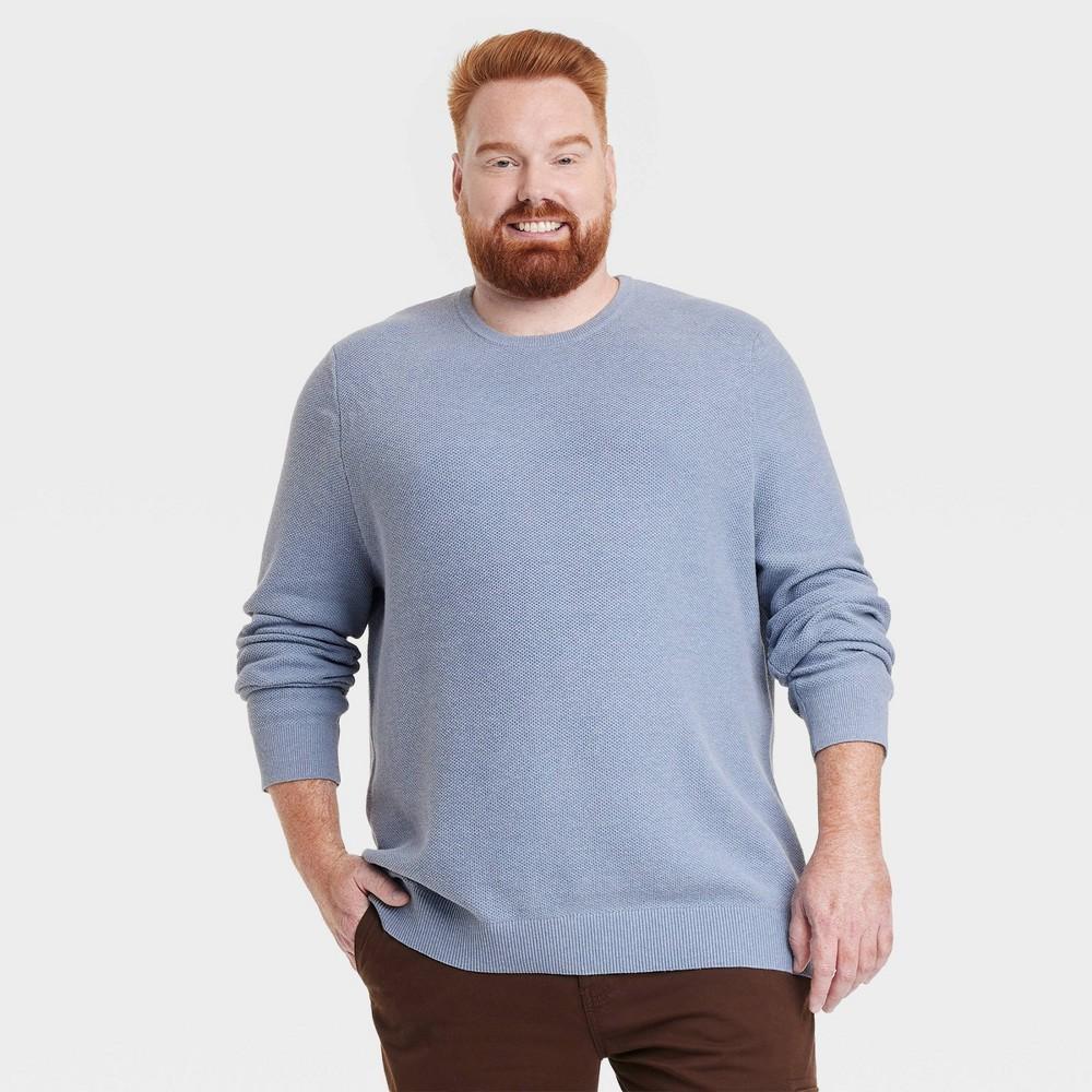 Mens Big & Tall Crewneck Pullover Sweater - Goodfellow & Co Blue 3XLT Product Image