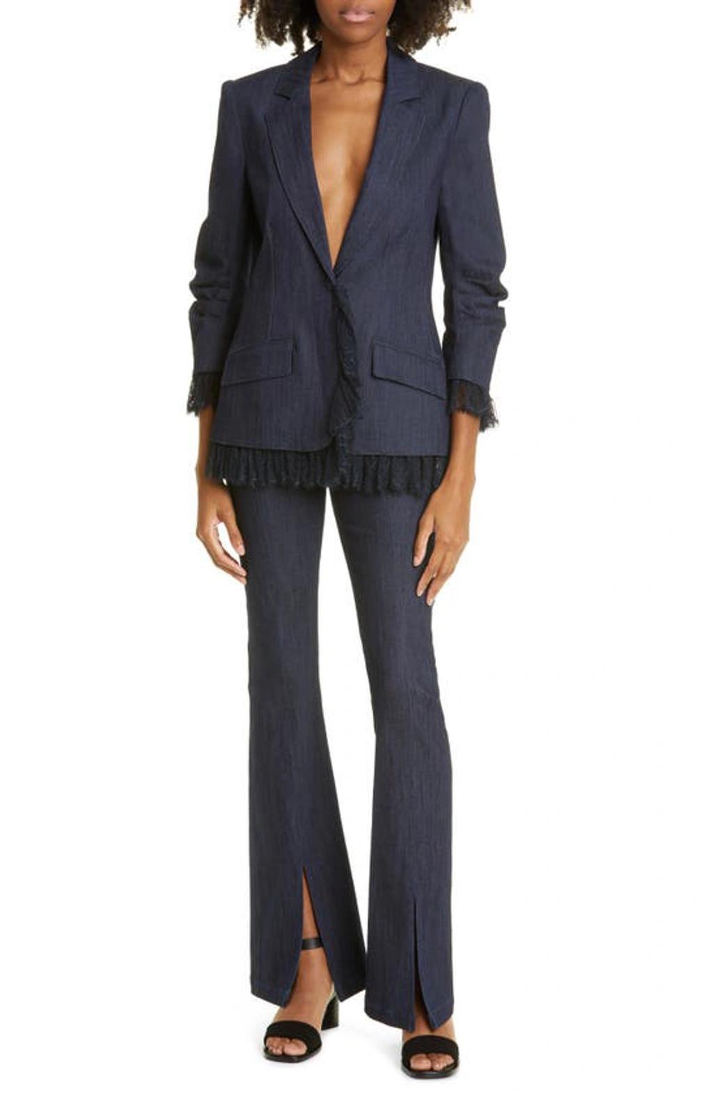 Cinq A Sept Shanis Split High Rise Flare Jeans In Indigo Product Image