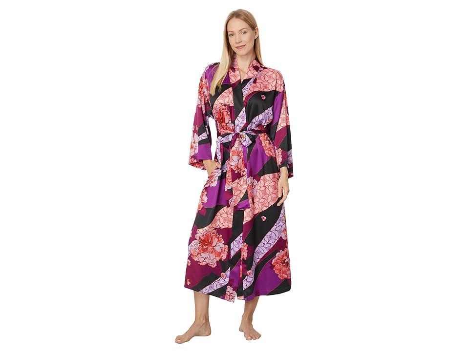 N by Natori Floral Tapestry Robe (Magenta) Women's Robe Product Image