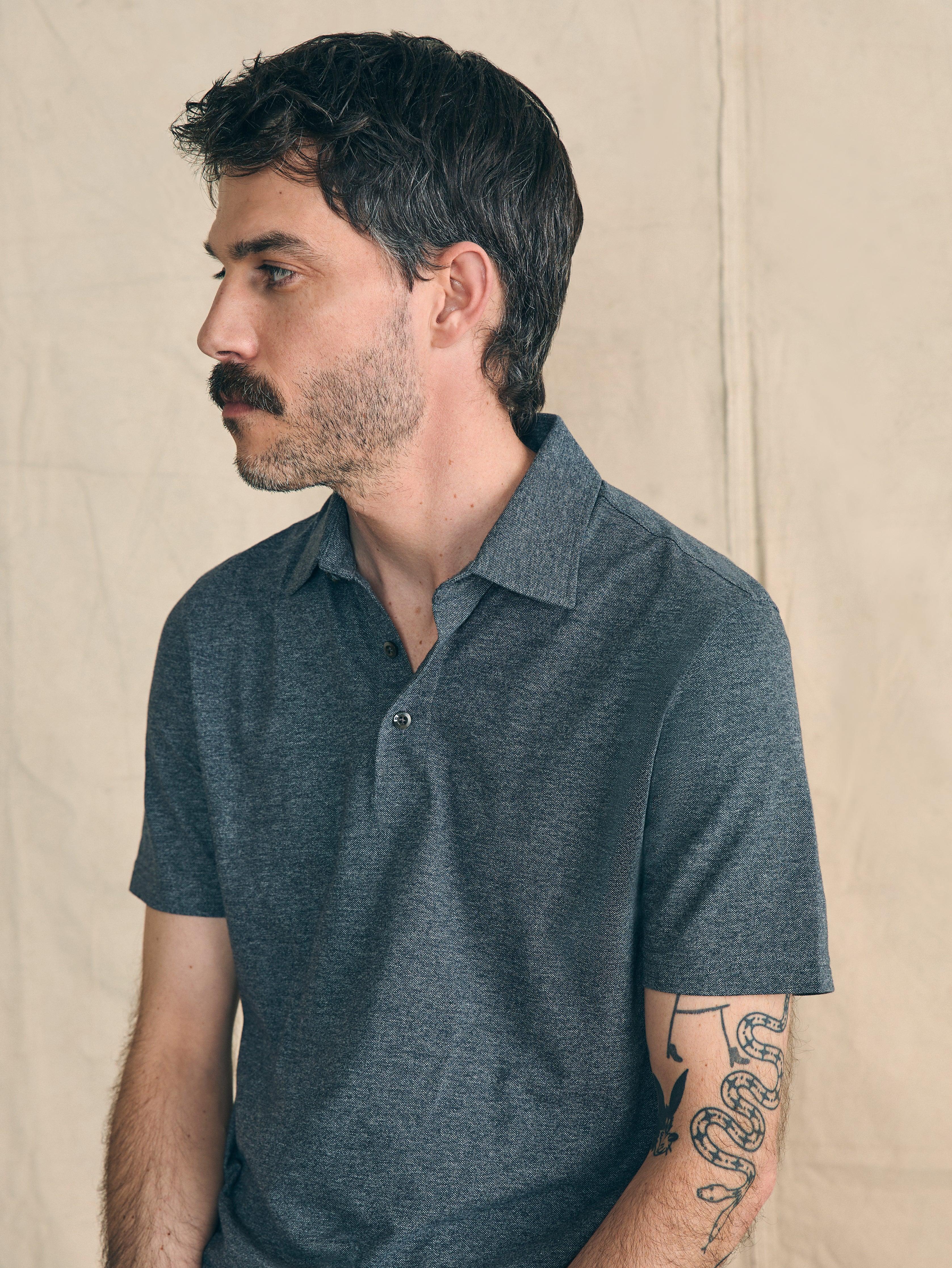 Movement™ Short-Sleeve Pique Polo Shirt - Dusty Iron Heather Male Product Image