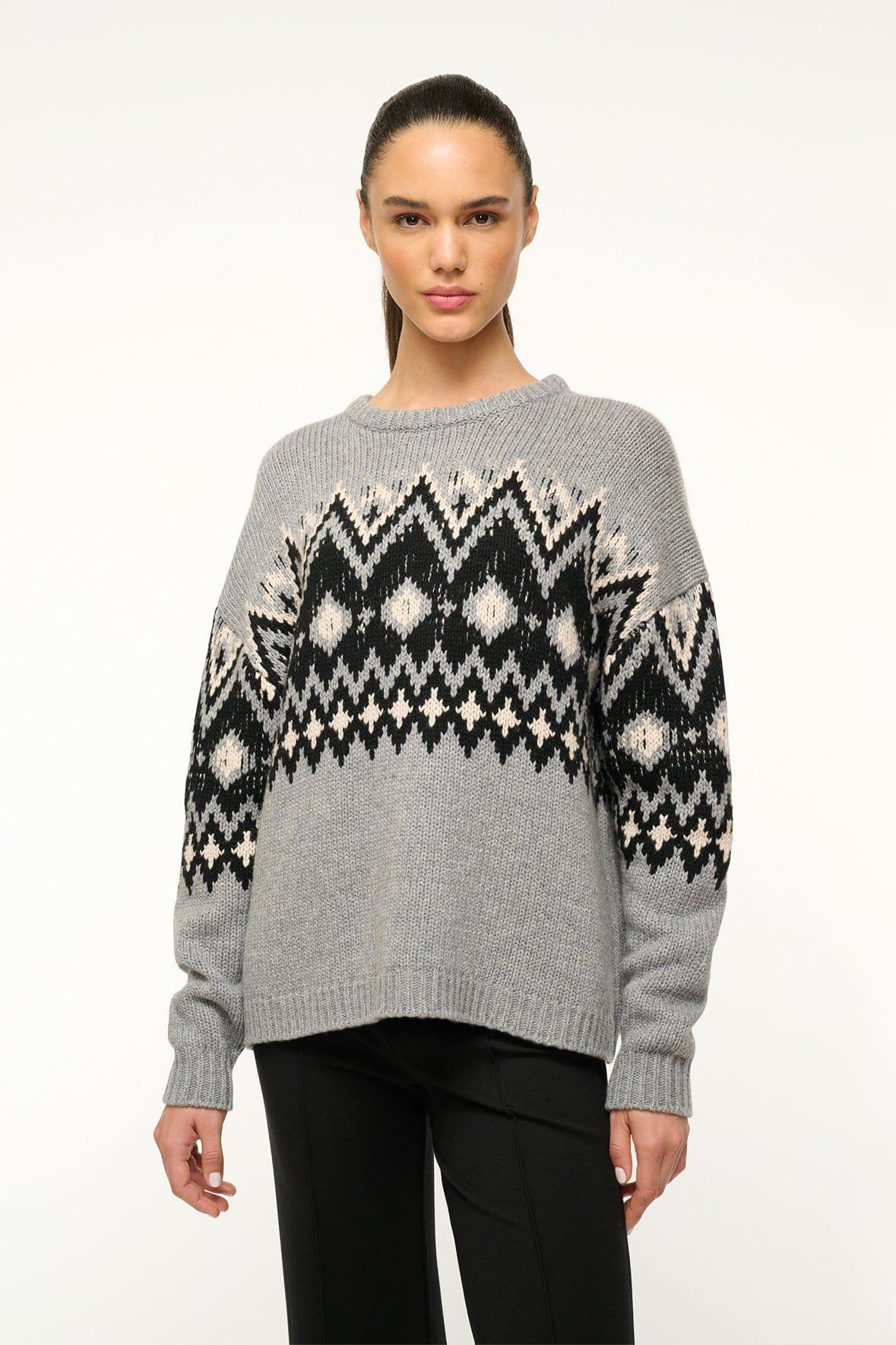 MORITZ SWEATER | HEATHER GREY MULTI FAIRISLE Product Image