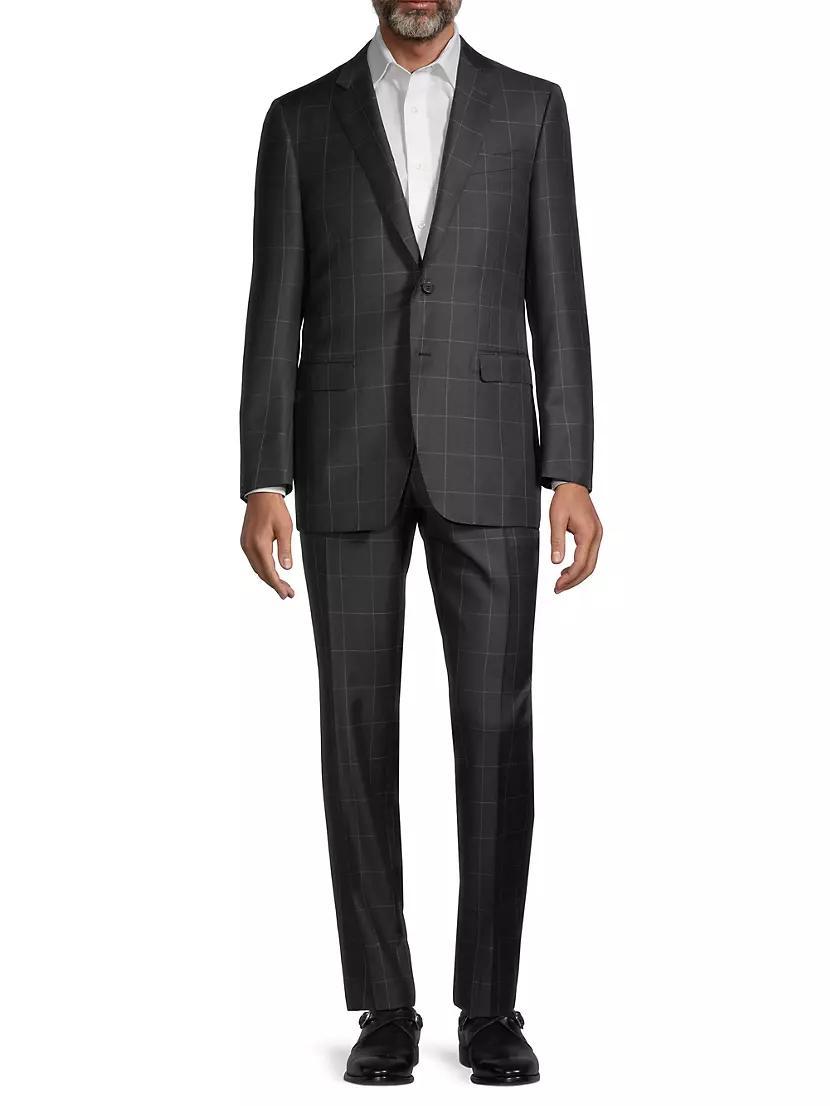 Windowpane Wool Suit Product Image