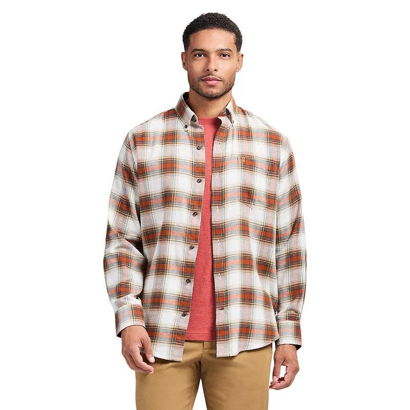 Mens IZOD Stratton Flannel Long Sleeve Button Down Shirt Product Image