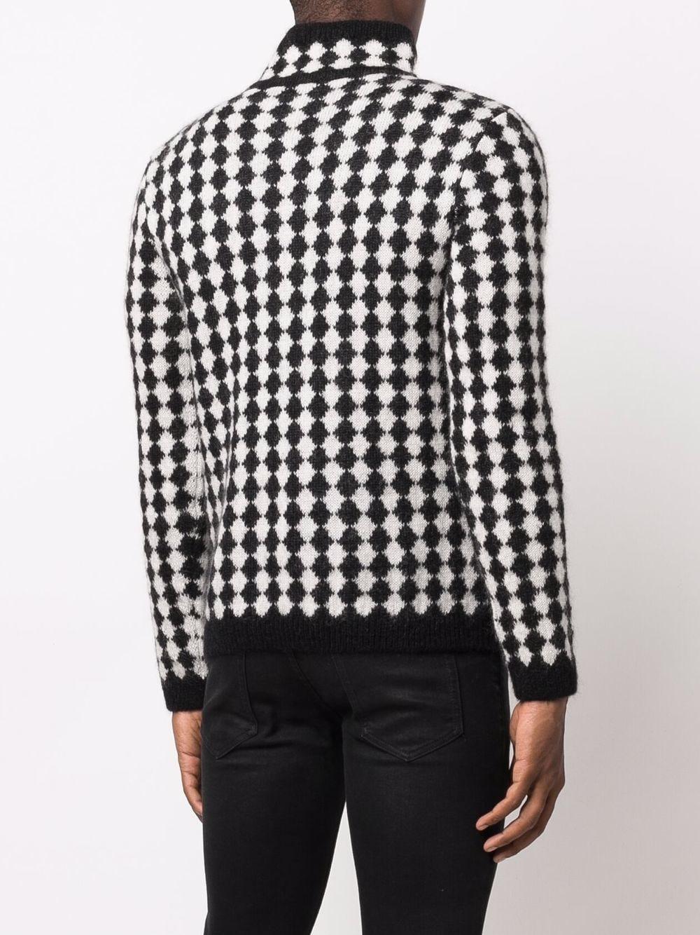 Diamond Motif Wool Blend Knit Sweater In Pattern Product Image