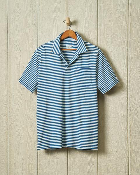 Indigo Polo in Blue/White Stripe product image