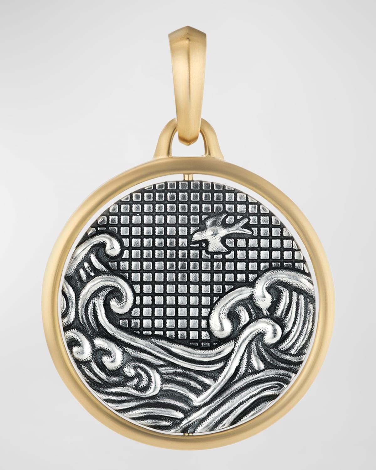 David Yurman Water & Fire Duality Amulet in Sterling Silver with 18K Yellow Gold Product Image