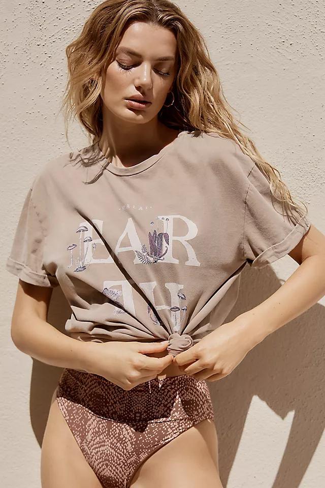 Malai Earth Brown Oversized Tee Product Image