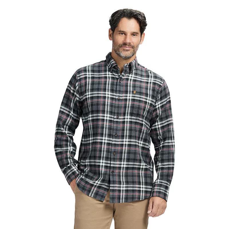 Mens IZOD Stratton Flannel Long Sleeve Button Down Shirt Product Image