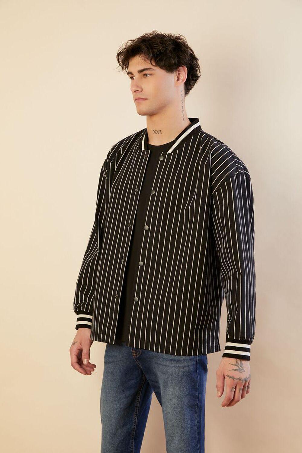 Pinstriped Snap-Button Shirt | Forever 21 Product Image