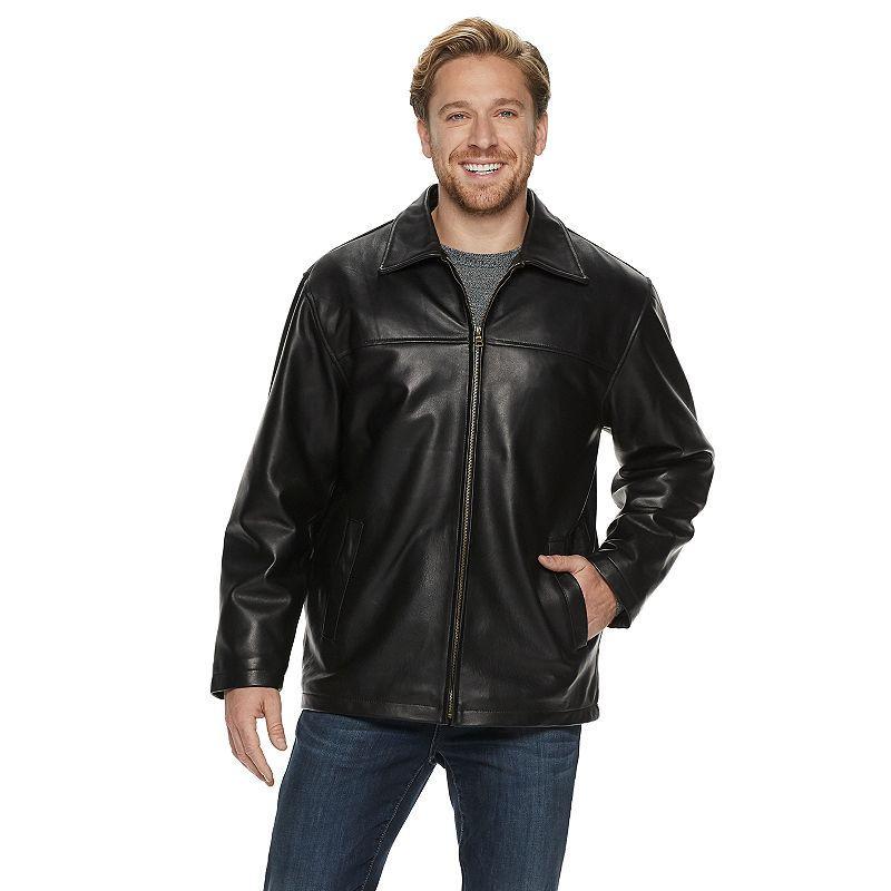 Mens Vintage Leather Lambskin Jacket Black Product Image