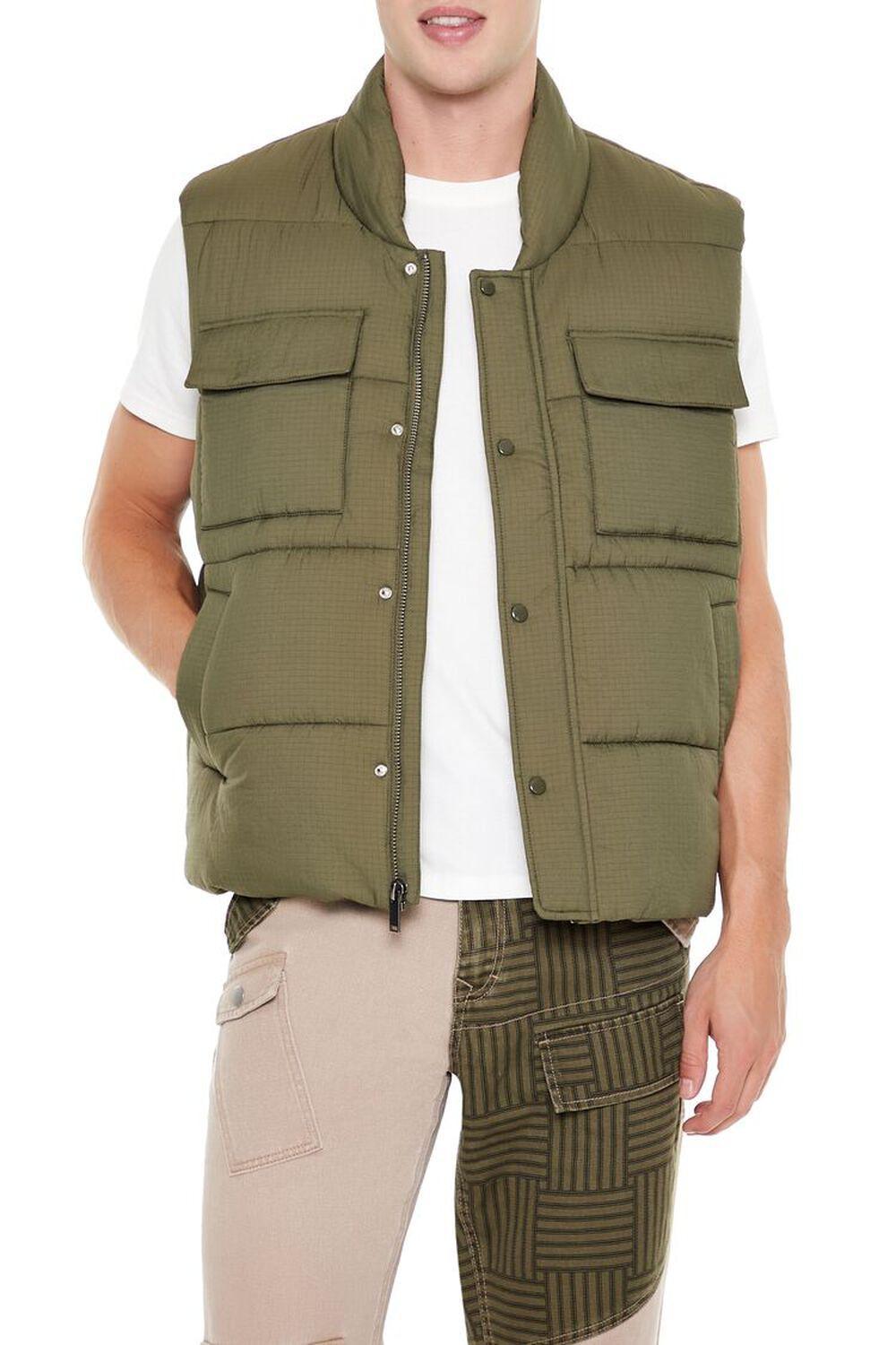 Utility Zip-Up Pocket Vest | Forever 21 Product Image