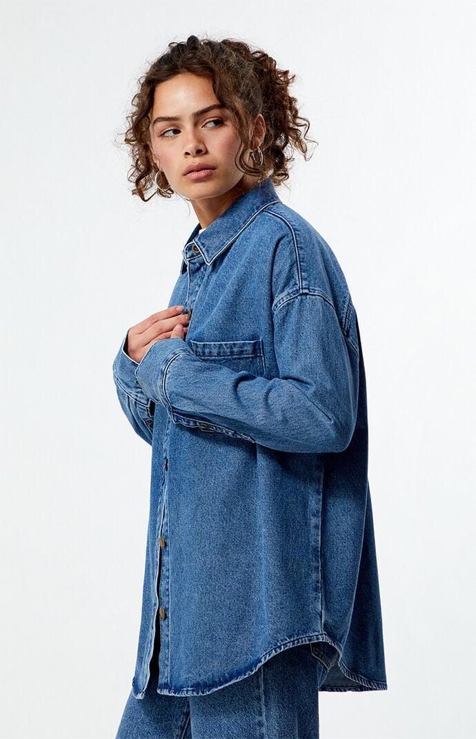 Billabong Womens Deep Sea Denim Shacket Product Image