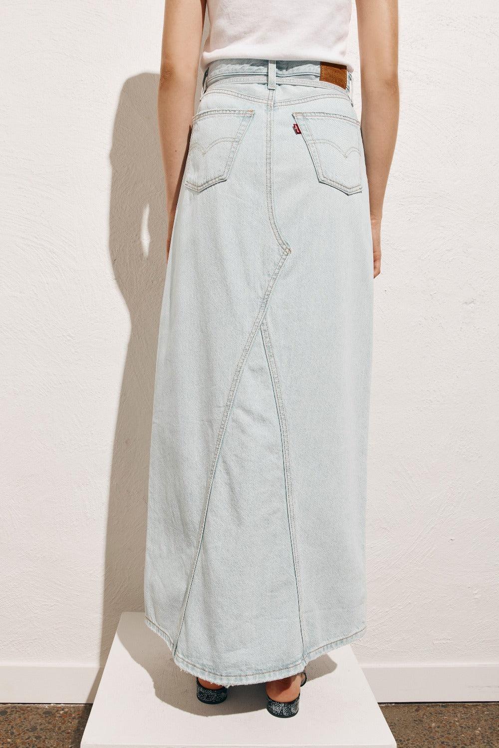 Levi's Long Icon Midi Skirt Light Blue Product Image