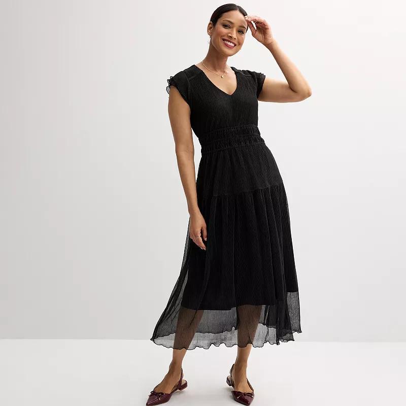 Womens Sandra Darren Pleated Sheath Maxi Dress Product Image