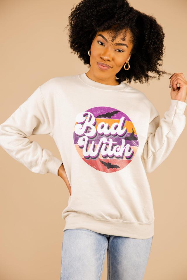 Bad Witch Sand Brown Graphic Sweatshirt Female Product Image