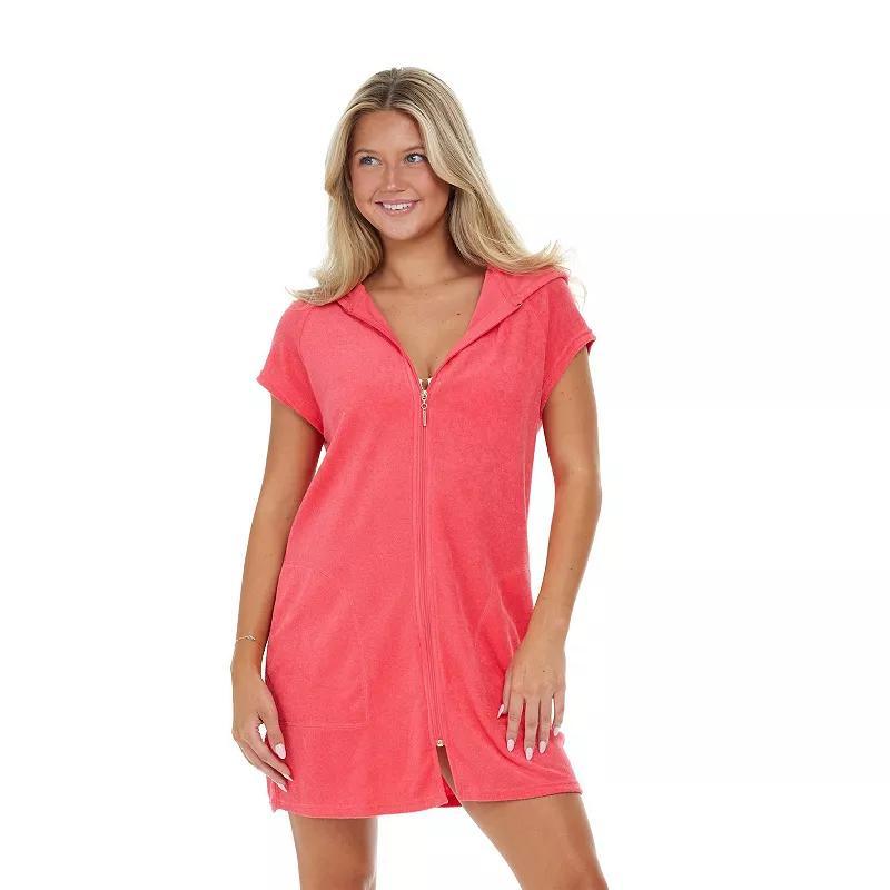 Womens Jordan Taylor Zipper Front Swim Cover Up Blue Product Image