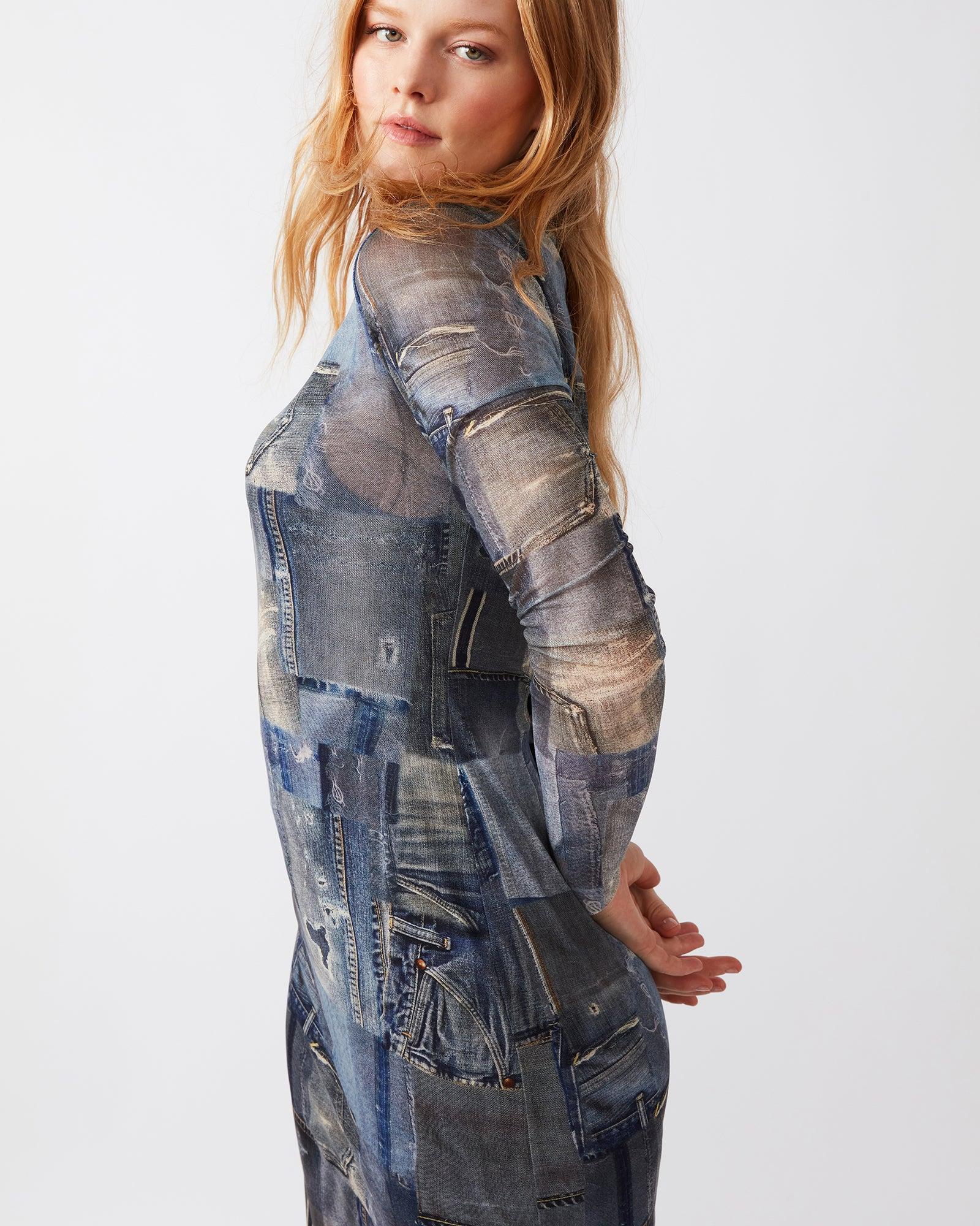 VIVIENNE DRESS DENIM MULTI product image