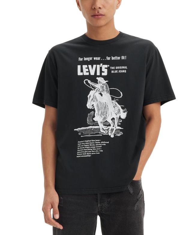 Levis Mens Longer Wear Relaxed-Fit Logo Graphic T-Shirt Product Image