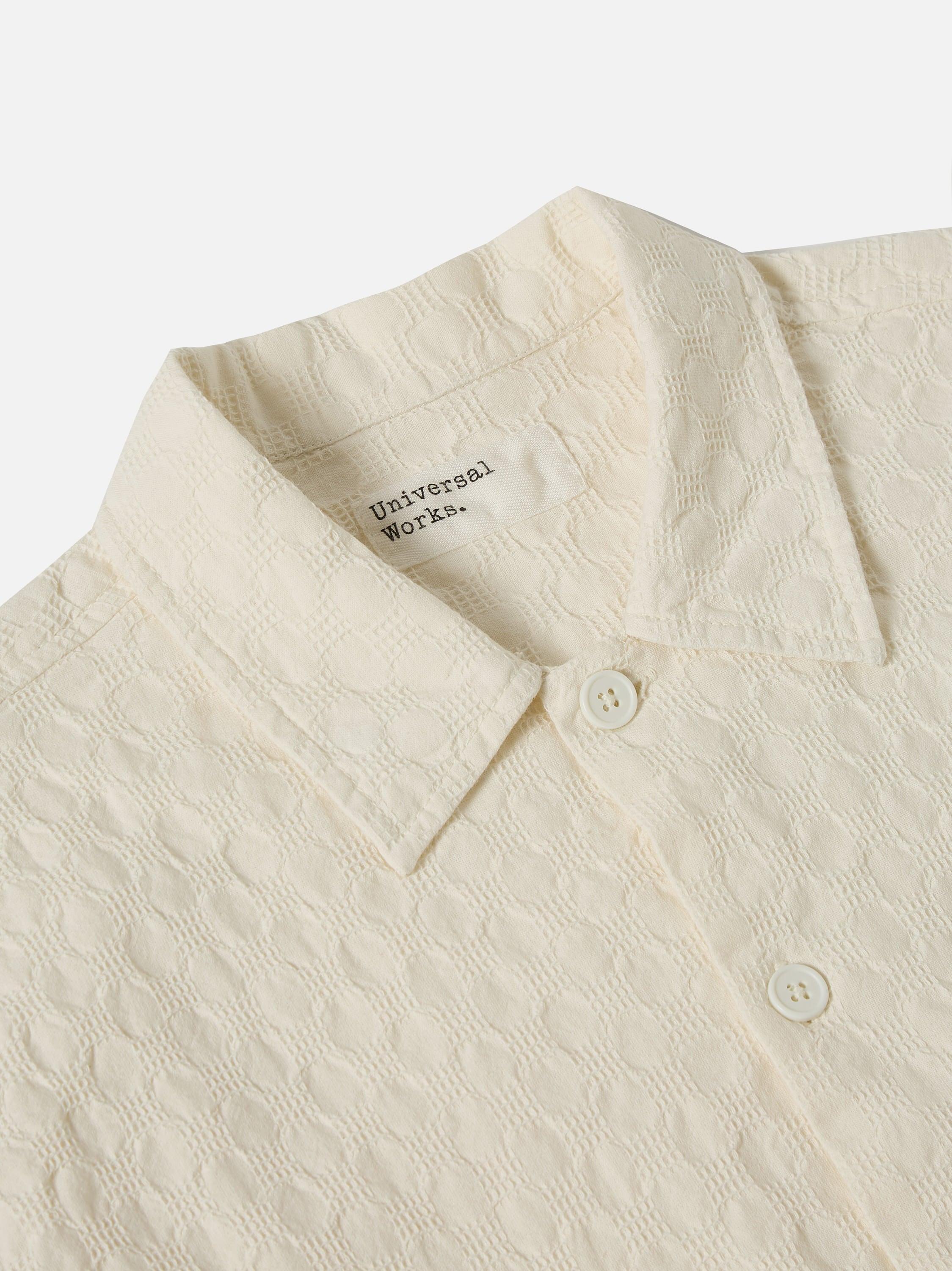 Universal Works Island Shirt in Ecru Dot Waffle Product Image