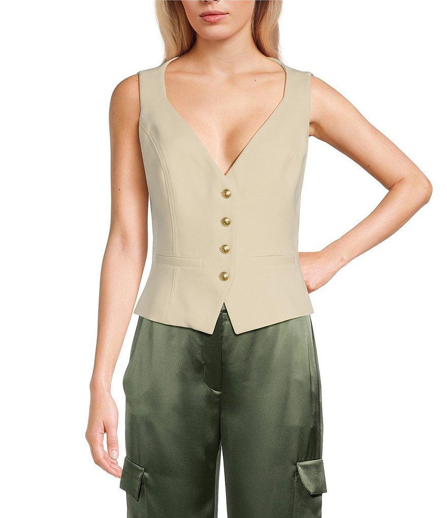 Guess Fatima Sleeveless Stretch Twill Vest Product Image