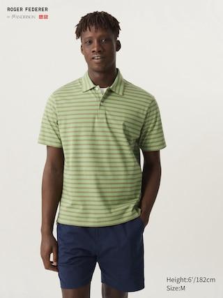 Mens Airism Polo Shirt Olive XS UNIQLO US Product Image