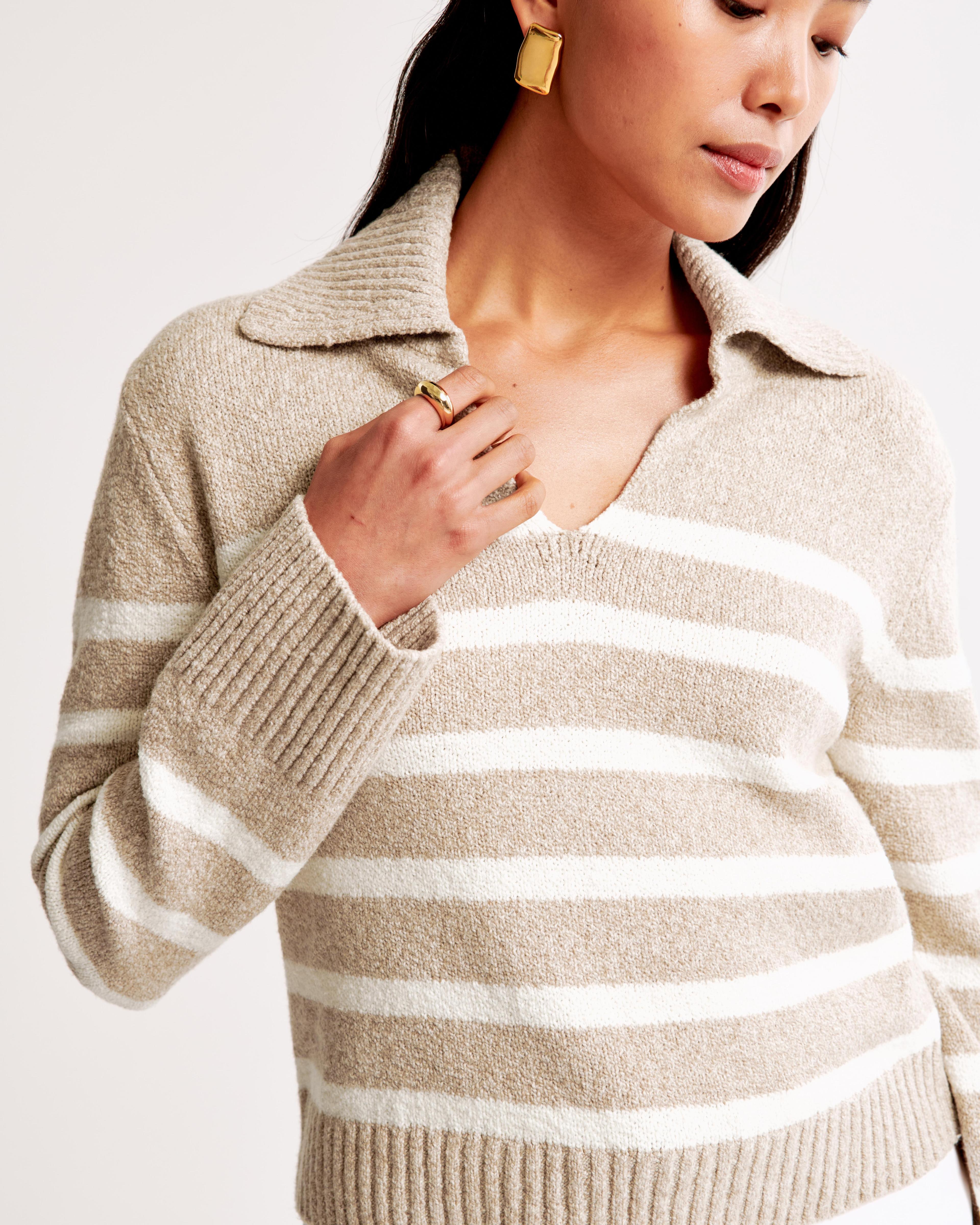 Textural Notch-Neck Sweater Product Image