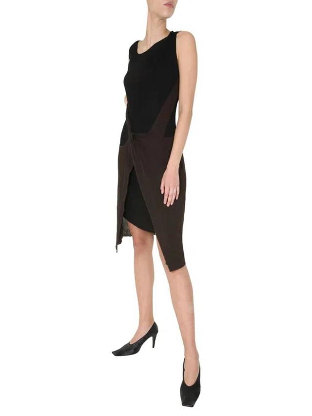 Cut Out Knit Dress In Black Product Image