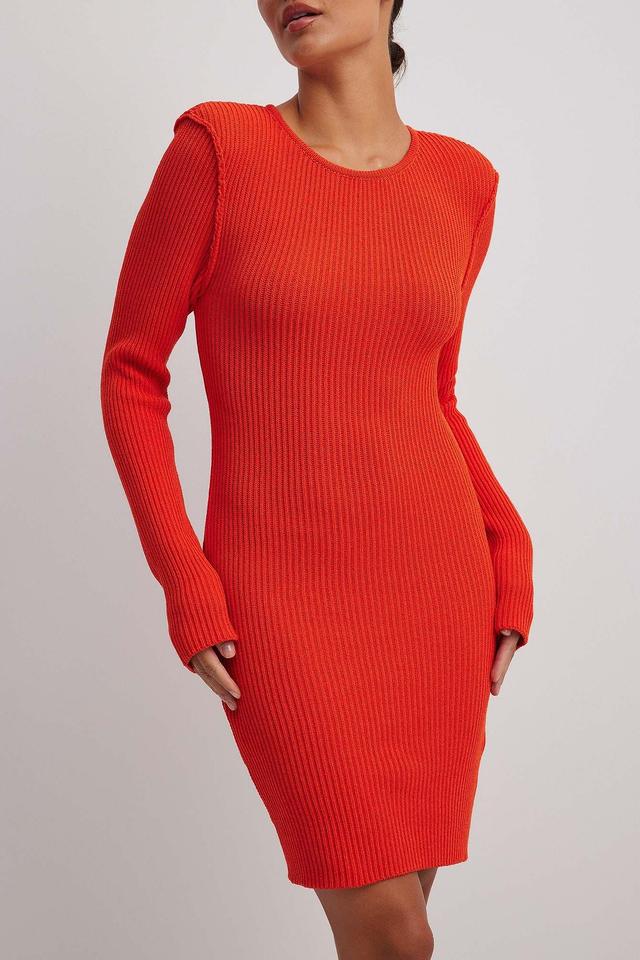 Knitted Ribbed Mini Dress Product Image