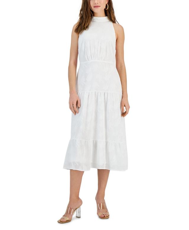 Sam Edelman Womens High-Neck Tie-Back Midi Dress Product Image