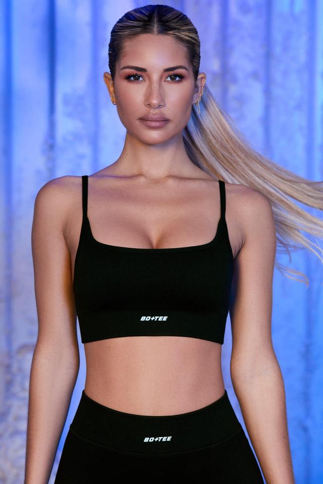 Strappy Sports Bra in Black Product Image