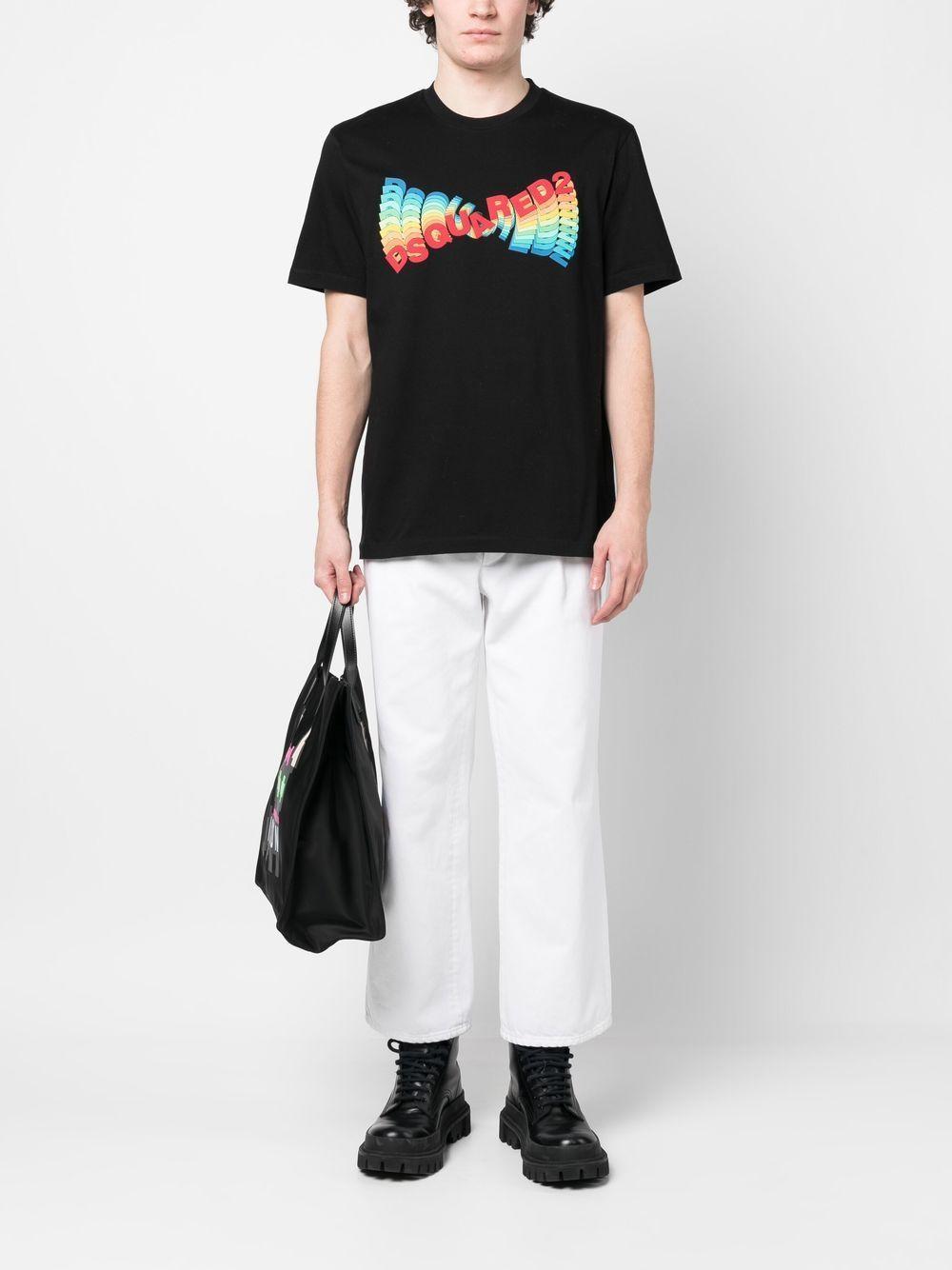 DSQUARED2 Logo-print Short-sleeve T-shirt In Black Product Image