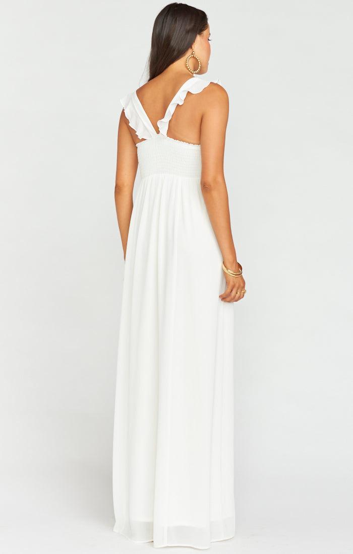 June Maxi Dress ~ Wedding Cake Chiffon Product Image