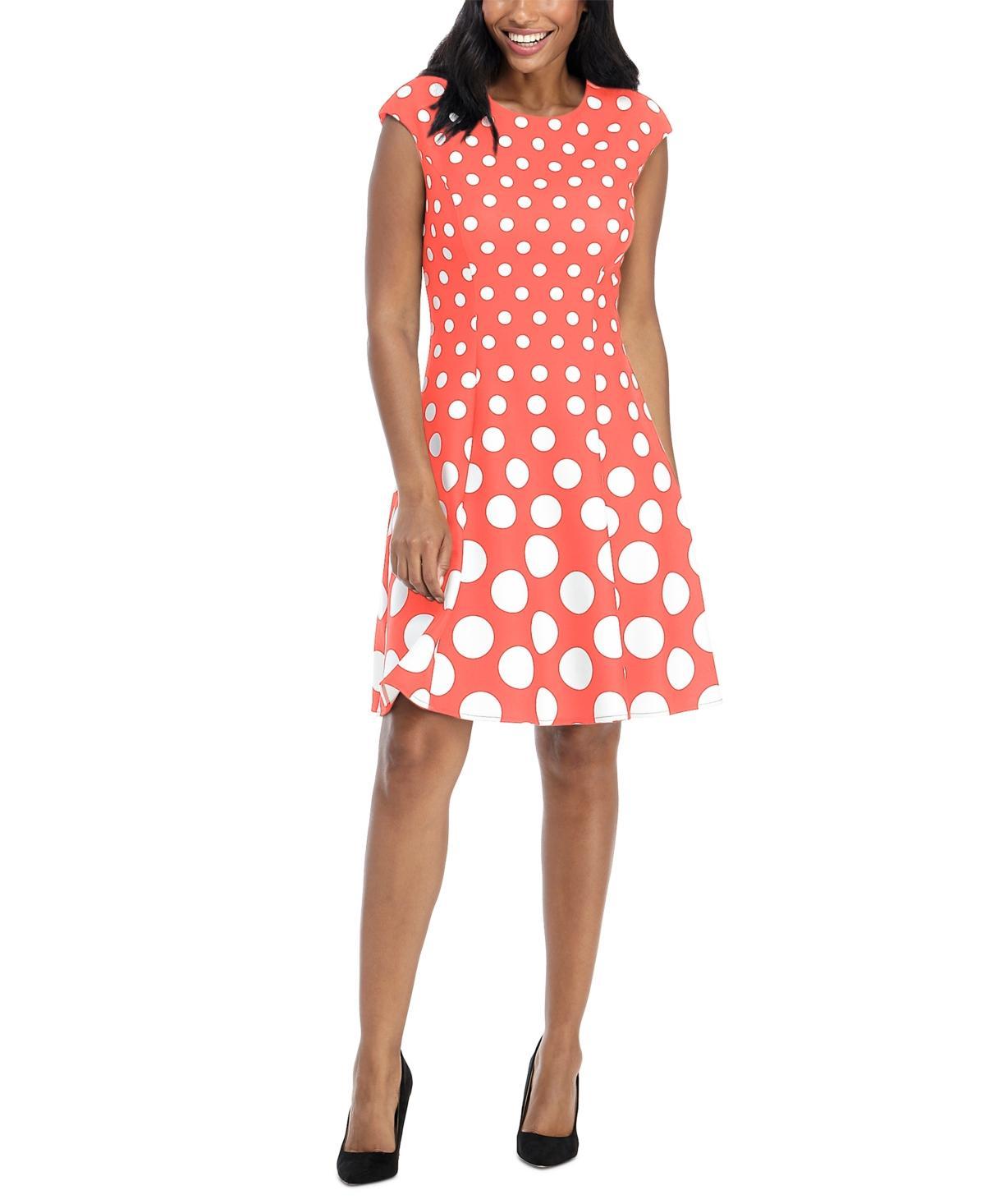 London Times Womens Printed Fit & Flare Dress Product Image