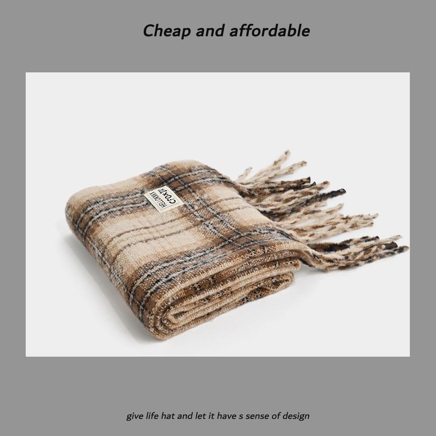 Plaid Fringed Scarf product image