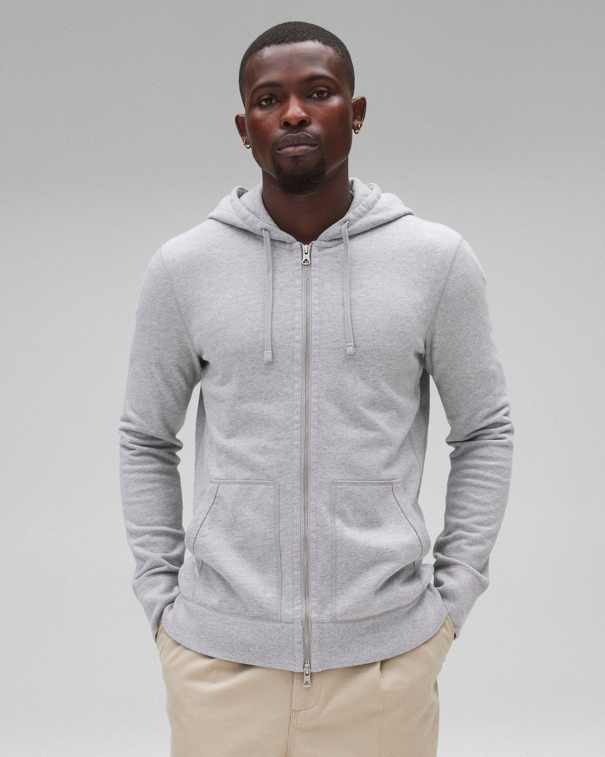 Midweight Terry Slim Zip Hoodie Male Product Image