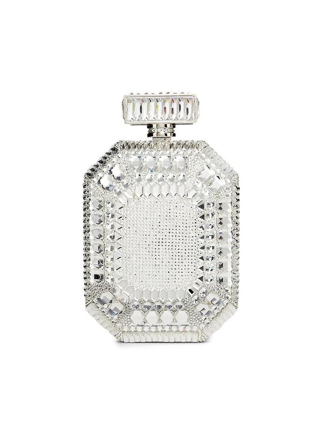 Womens Crystal-Embellished Perfume Bottle Clutch Product Image