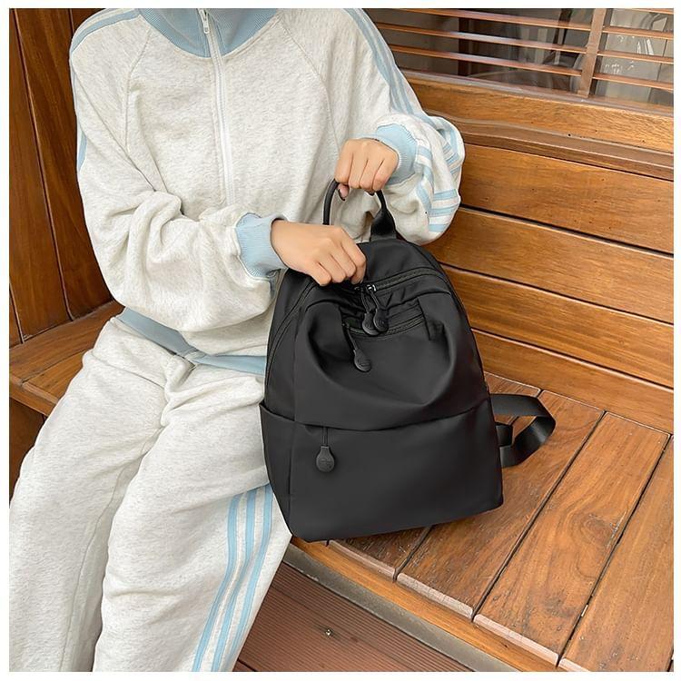 Plain Nylon Laptop Backpack Product Image