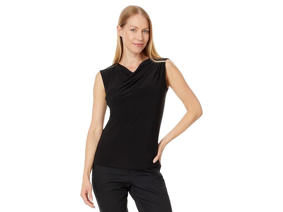 Vince Camuto Draped Cross Neck Sleeveless Top Product Image