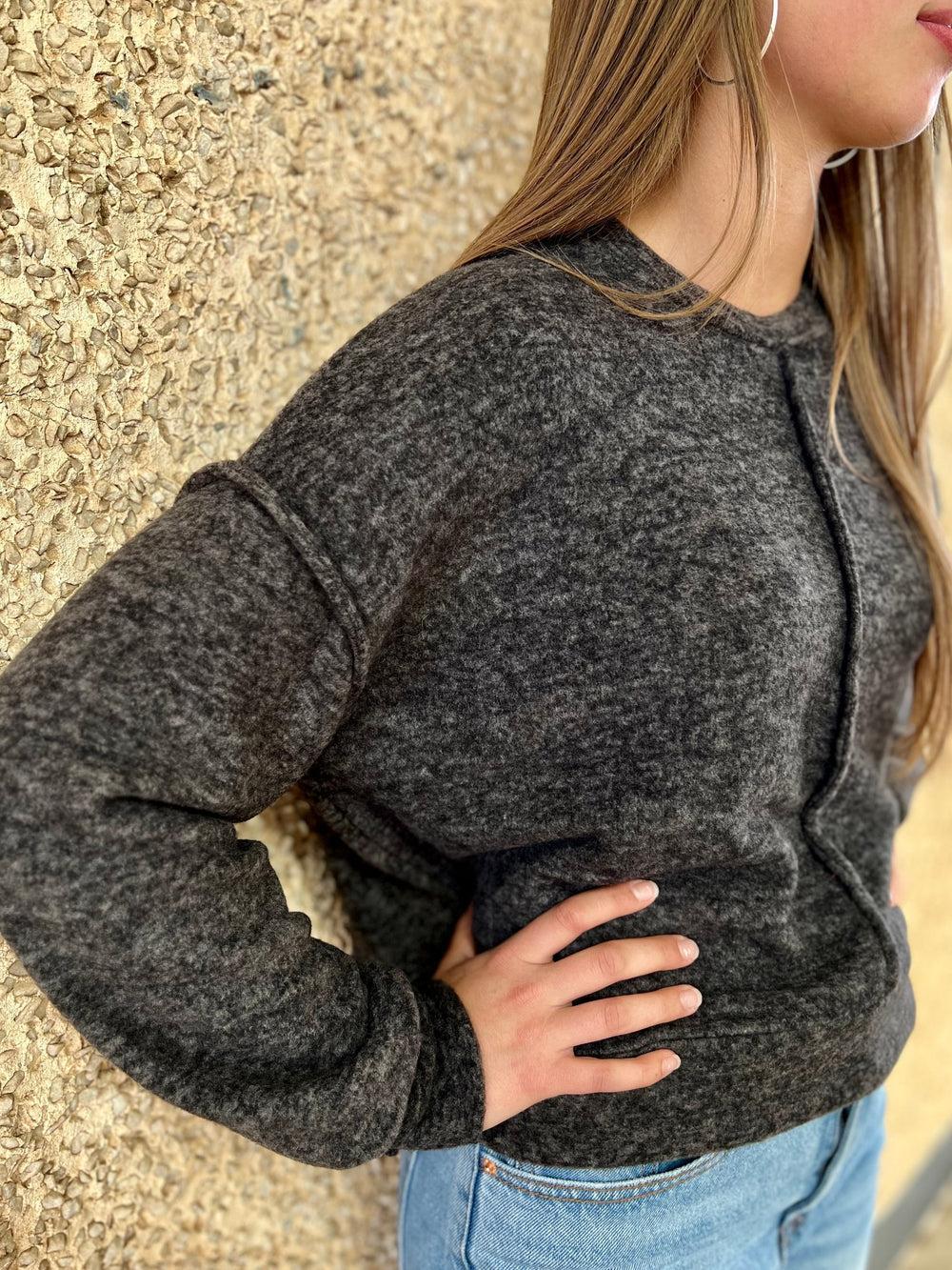 Grey Days Cropped Sweater Product Image