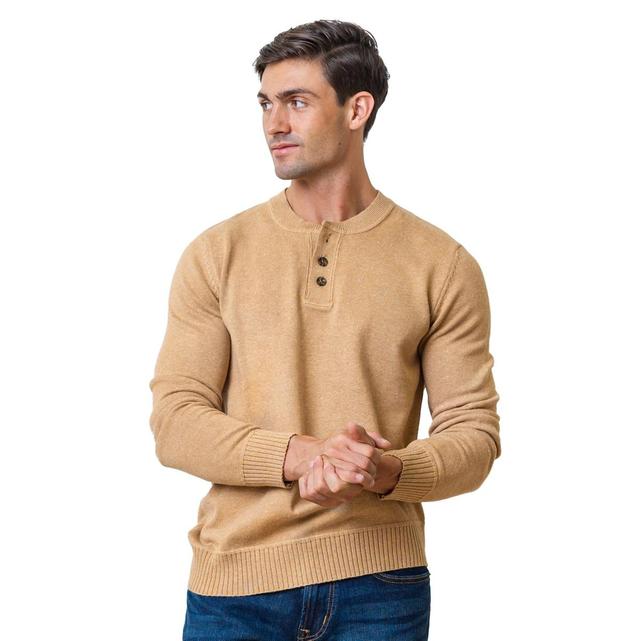 Hope & Henry Mens Organic Long Sleeve Pullover Sweater Henley Product Image