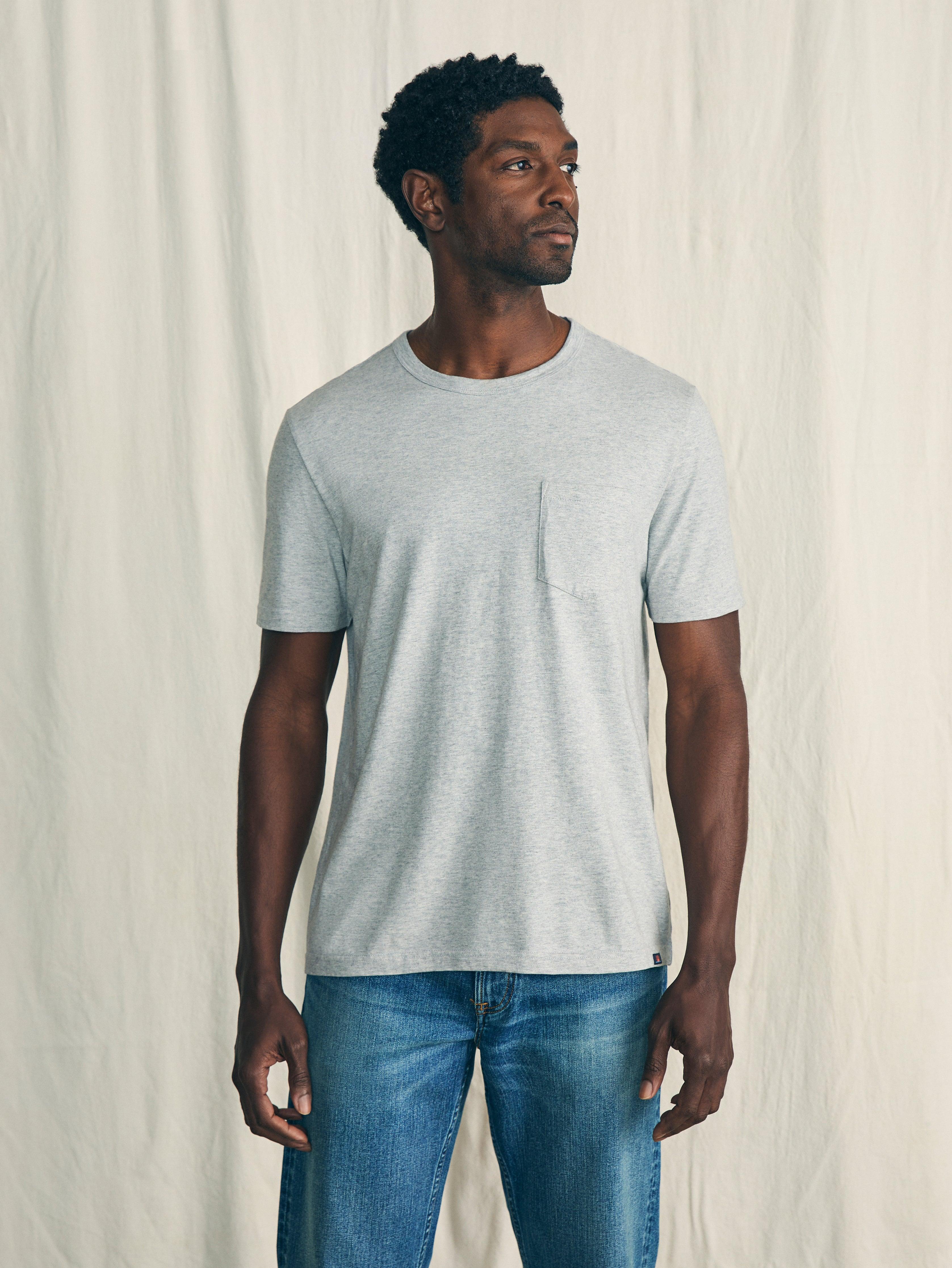 Sunwashed Pocket Tee (Tall) - Heather Grey Male Product Image